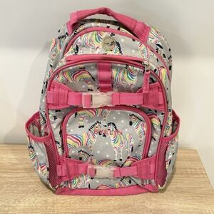 Pottery Barn Kids Backpack Rainbow Zebras Embroidered Evelyn School Colorful